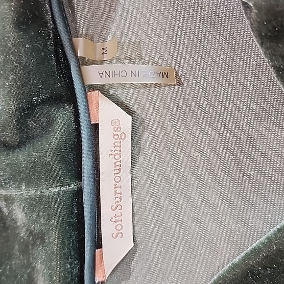 Soft Surroundings Forest Green Velvet Valencia Vest Size M - Picture 7 of 8